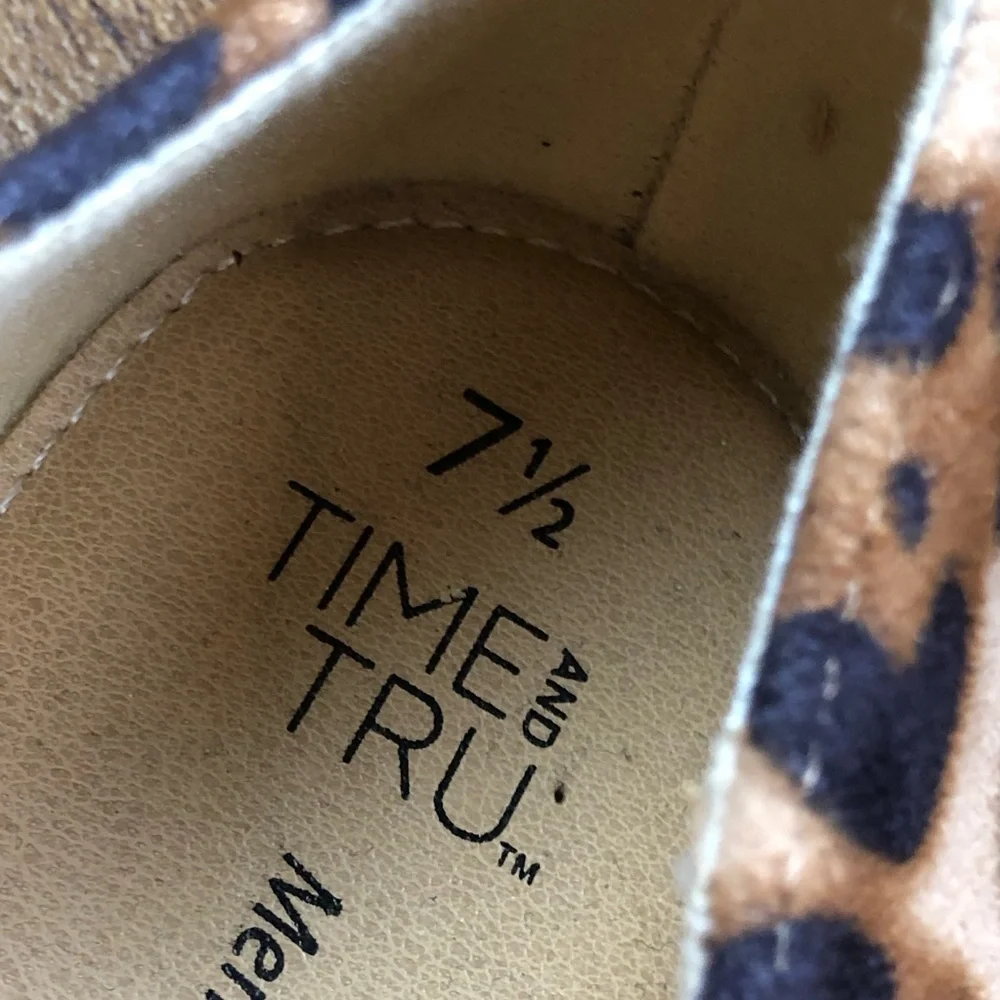 Time & True Leopard Print Slip On Flats Shoes - Picture 3 of 11